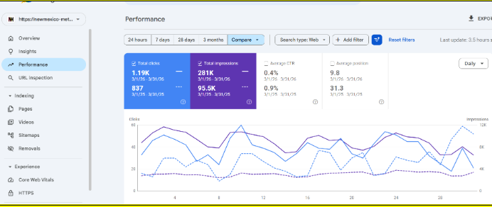 Google Search Console Performance