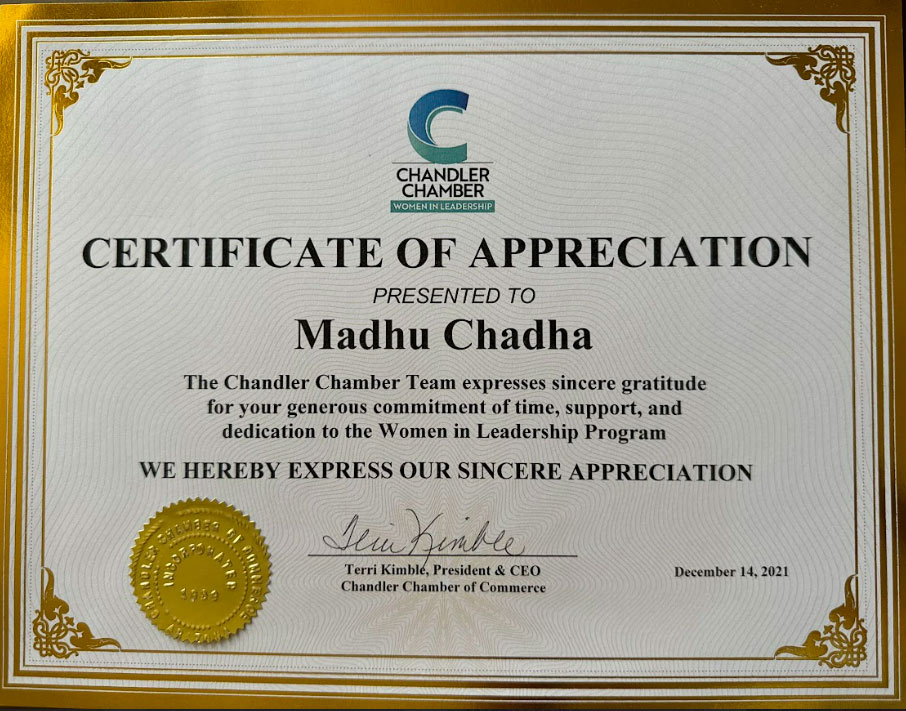 Presented by Chandler Chamber of Commerce – Women in Leadership Program